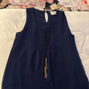 Navy Sleeveless Top